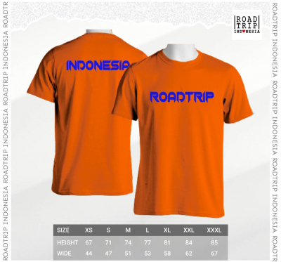 kaos lengan pendek roadtrip indonesia