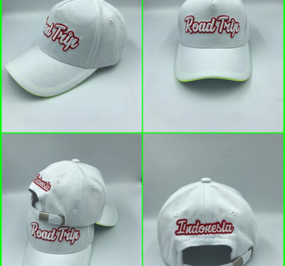 topi roadtrip indonesia warna putih